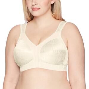Playtex‎ 44DD Bra 18 Hour Comfort Strap Wireless Bra Ivory 4125 Full Coverage
